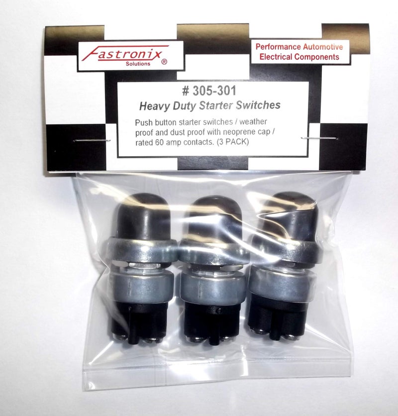 Fastronix Solutions Fastronix 3 Pack Heavy Duty Push Button Momentary Start Switch (Neoprene Cap) - Image 4